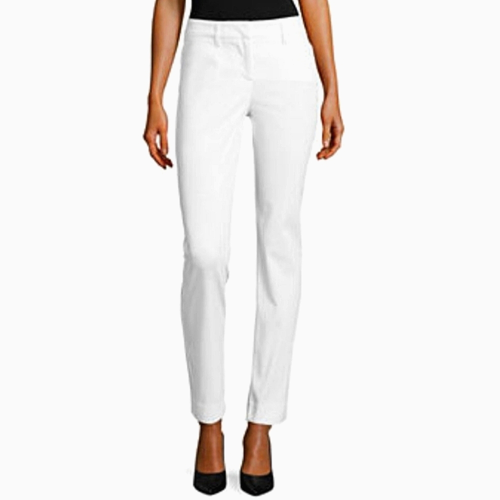 Worthington Crisp White Cropped Pants